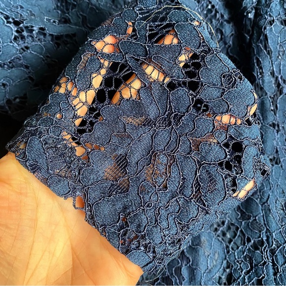 💙 DOROTHY PERKINS ELEGANT NAVY LACE LONG SLEEVE COCKTAIL DRESS! - Picture 8 of 13